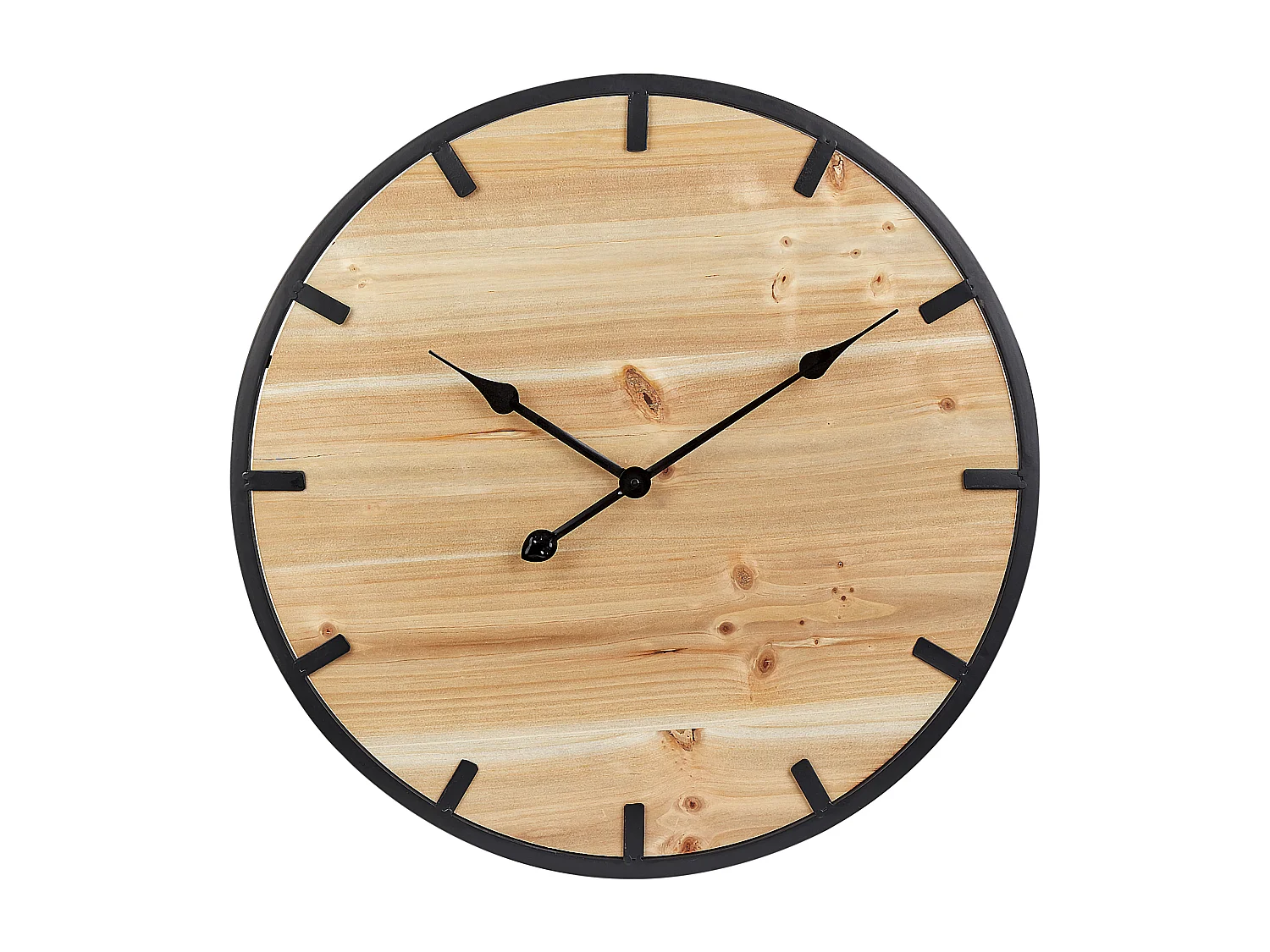 Horloge murale CABORCA 60 cm Bois de sapin Marron clair