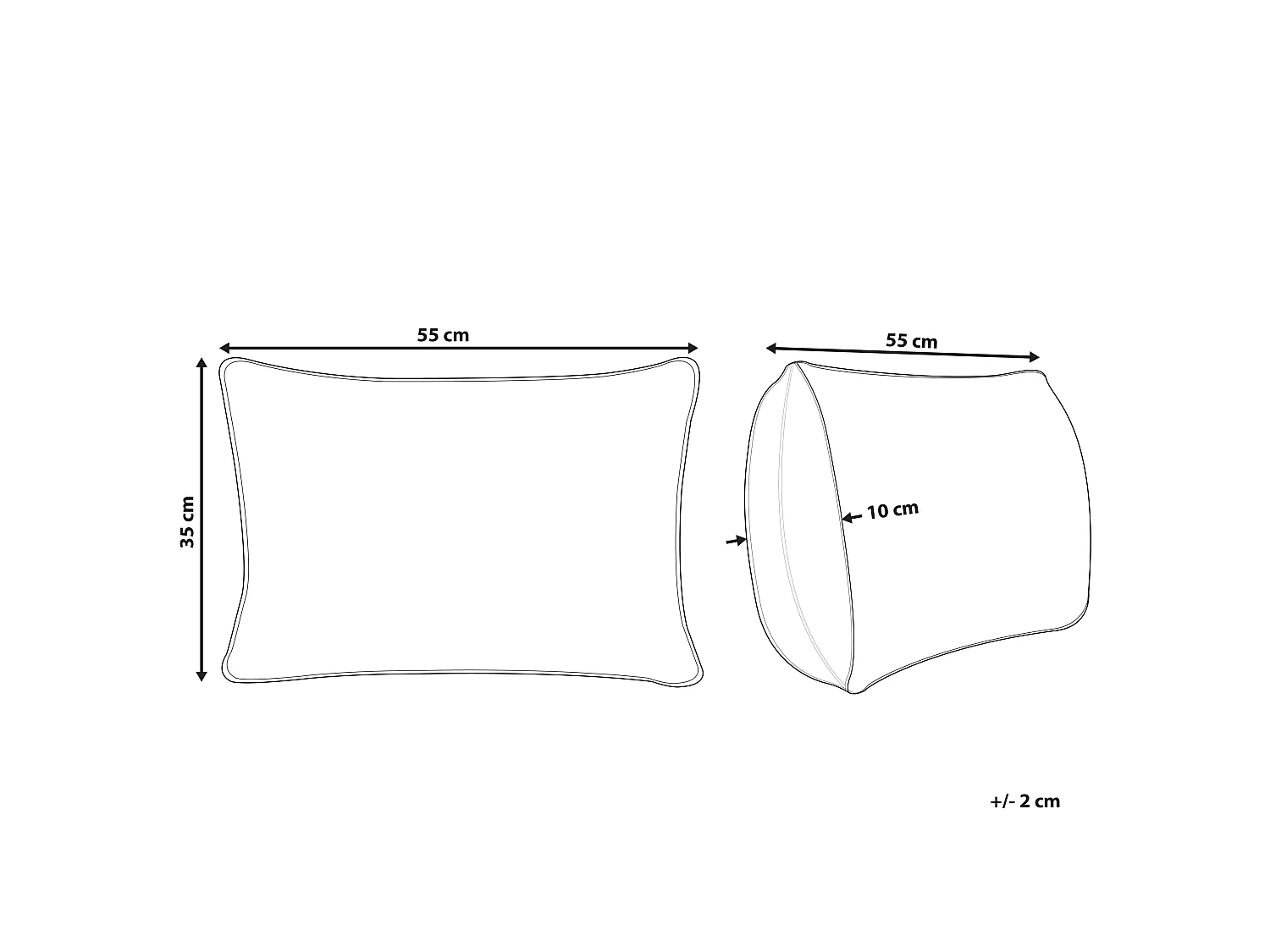 Sierkussen LYTHRUM Katoen 55 x 35 cm Zwart Effen