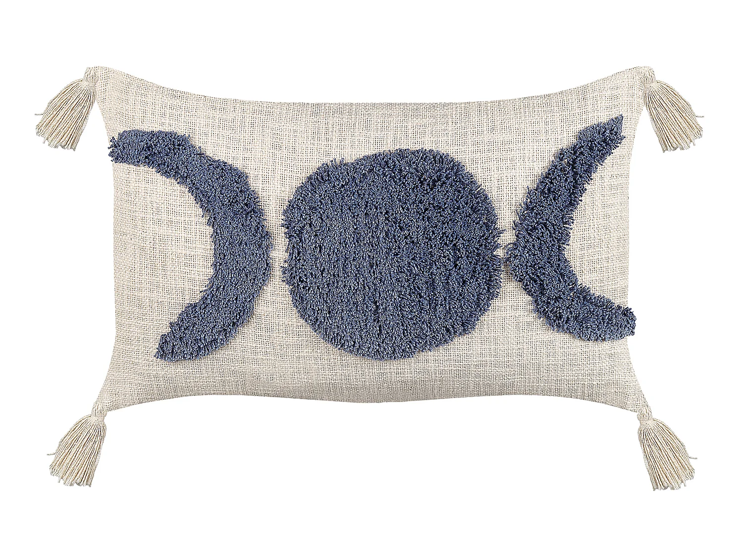 Coussin LUPINUS Coton 55 x 35 cm Beige clair Motif géométrique