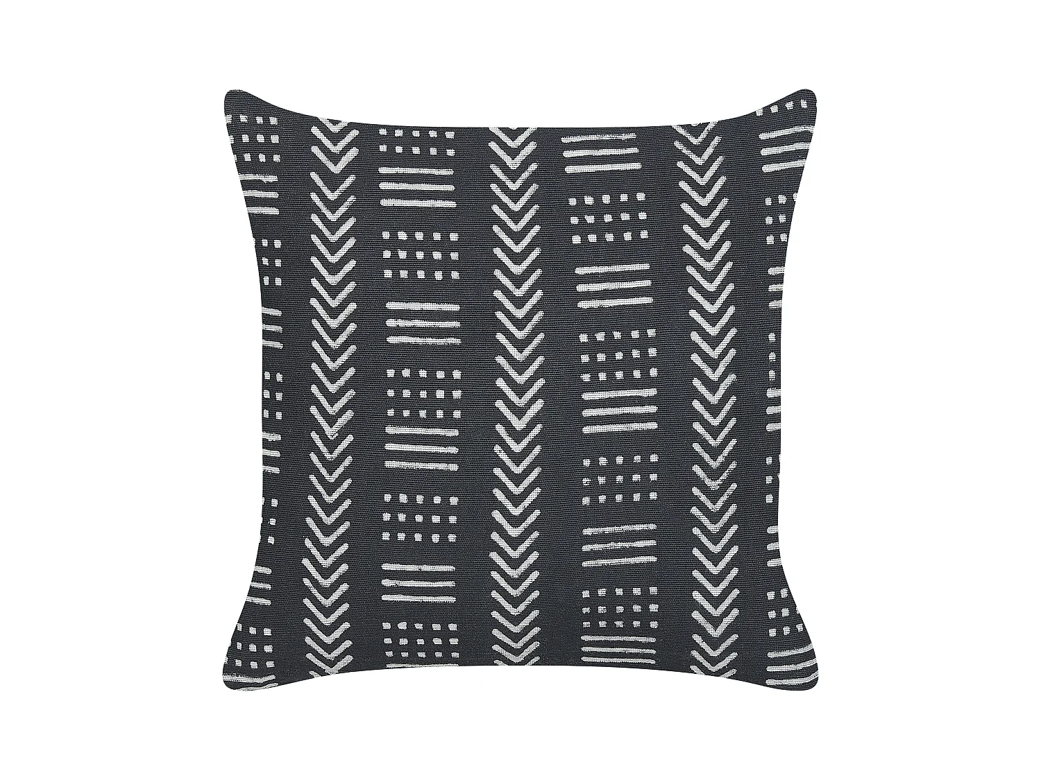 Lot de 2 coussins décoratifs BENZOIN Coton 45 x 45 cm Noir Motif géométrique