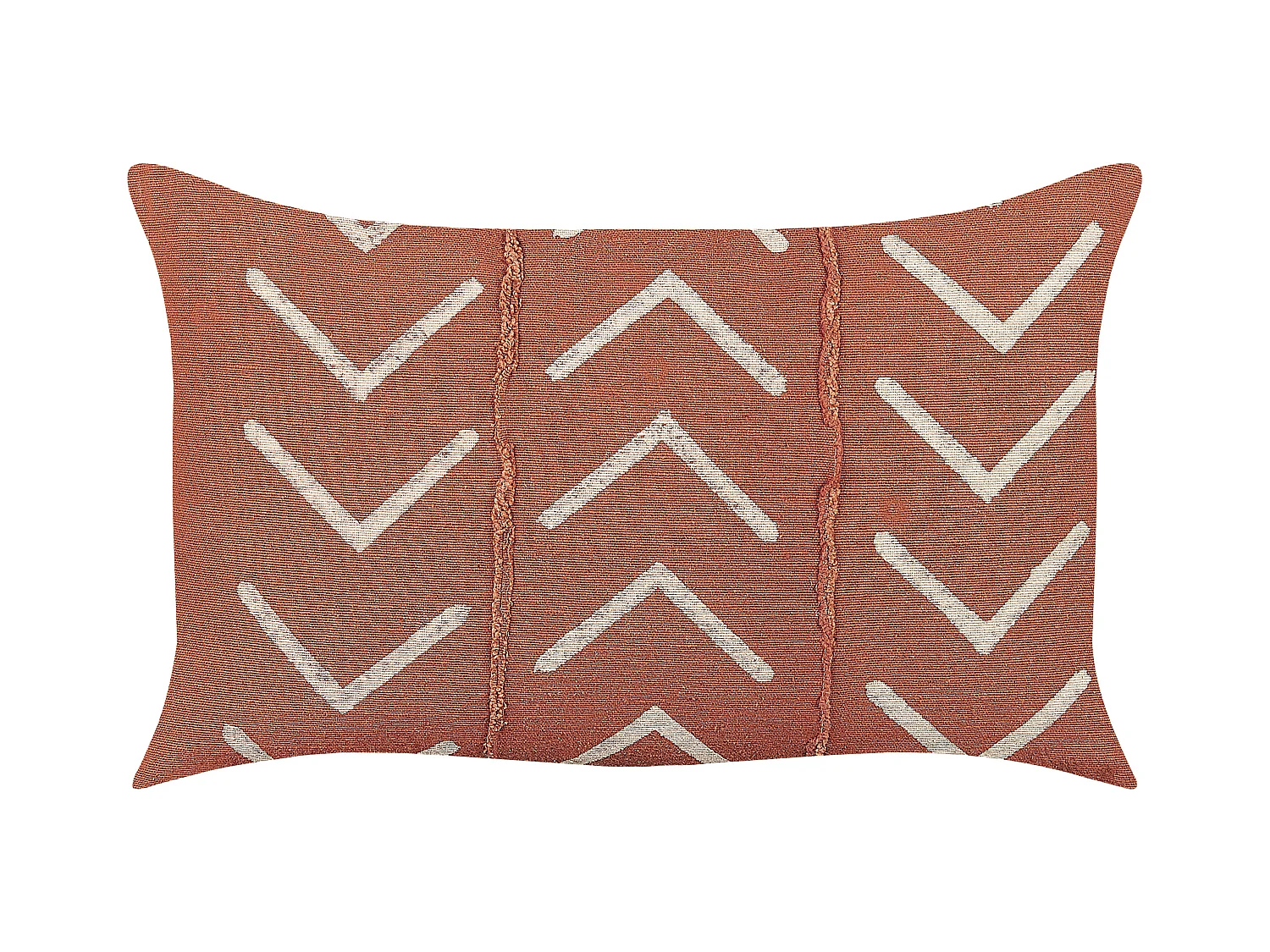 Poduszka dekoracyjna ALBIUM Bawełna 55 x 35 cm Pomarańczowy Wzór geometryczny