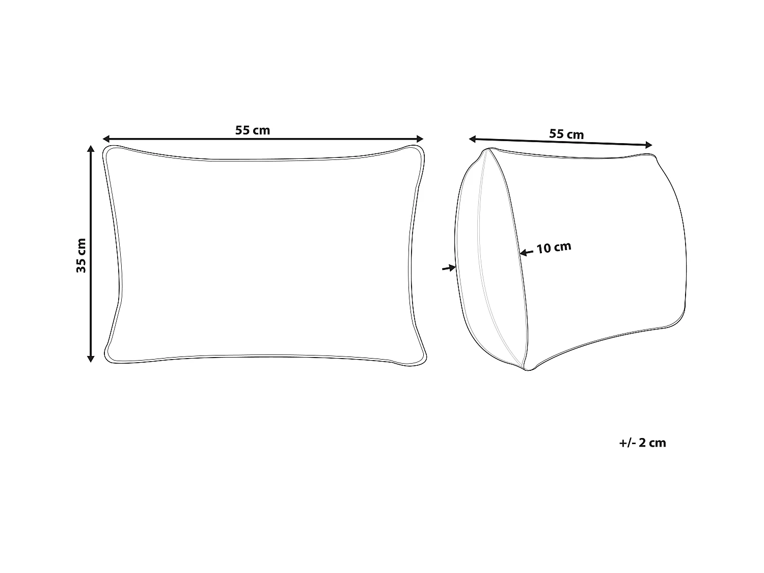 Poduszka dekoracyjna ALBIUM Bawełna 55 x 35 cm Pomarańczowy Wzór geometryczny