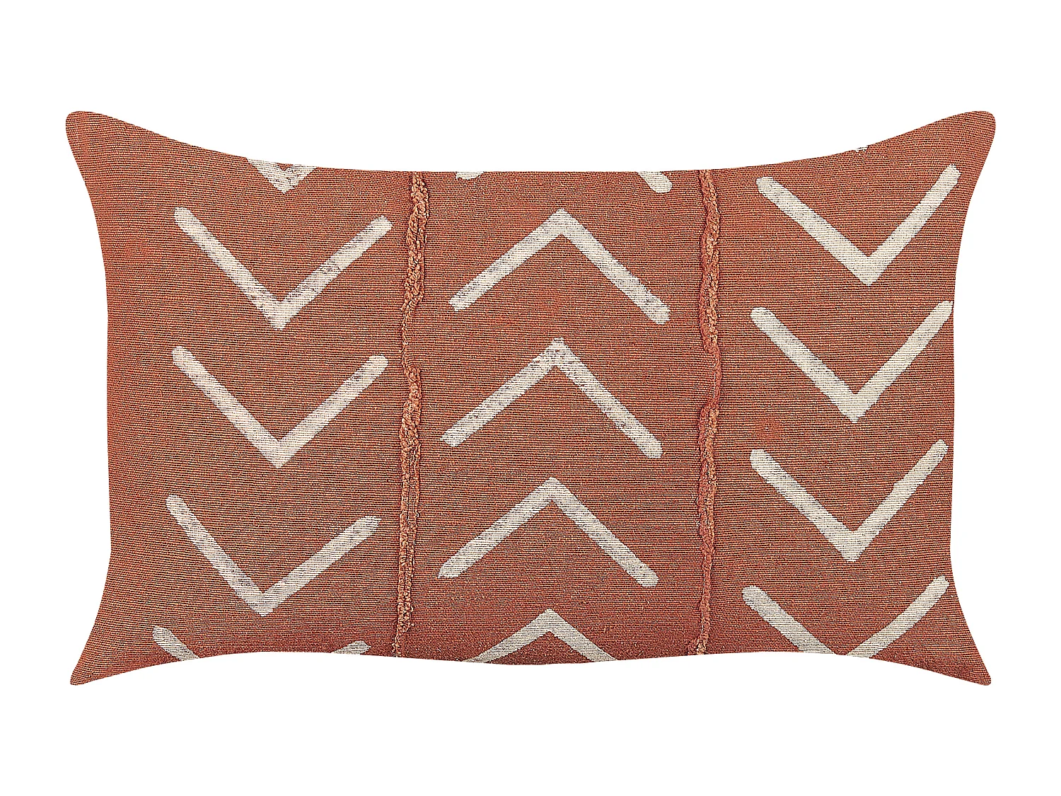 Almofada decorativa ALBIUM Algodão 55 x 35 cm Laranja Padrão geométrico