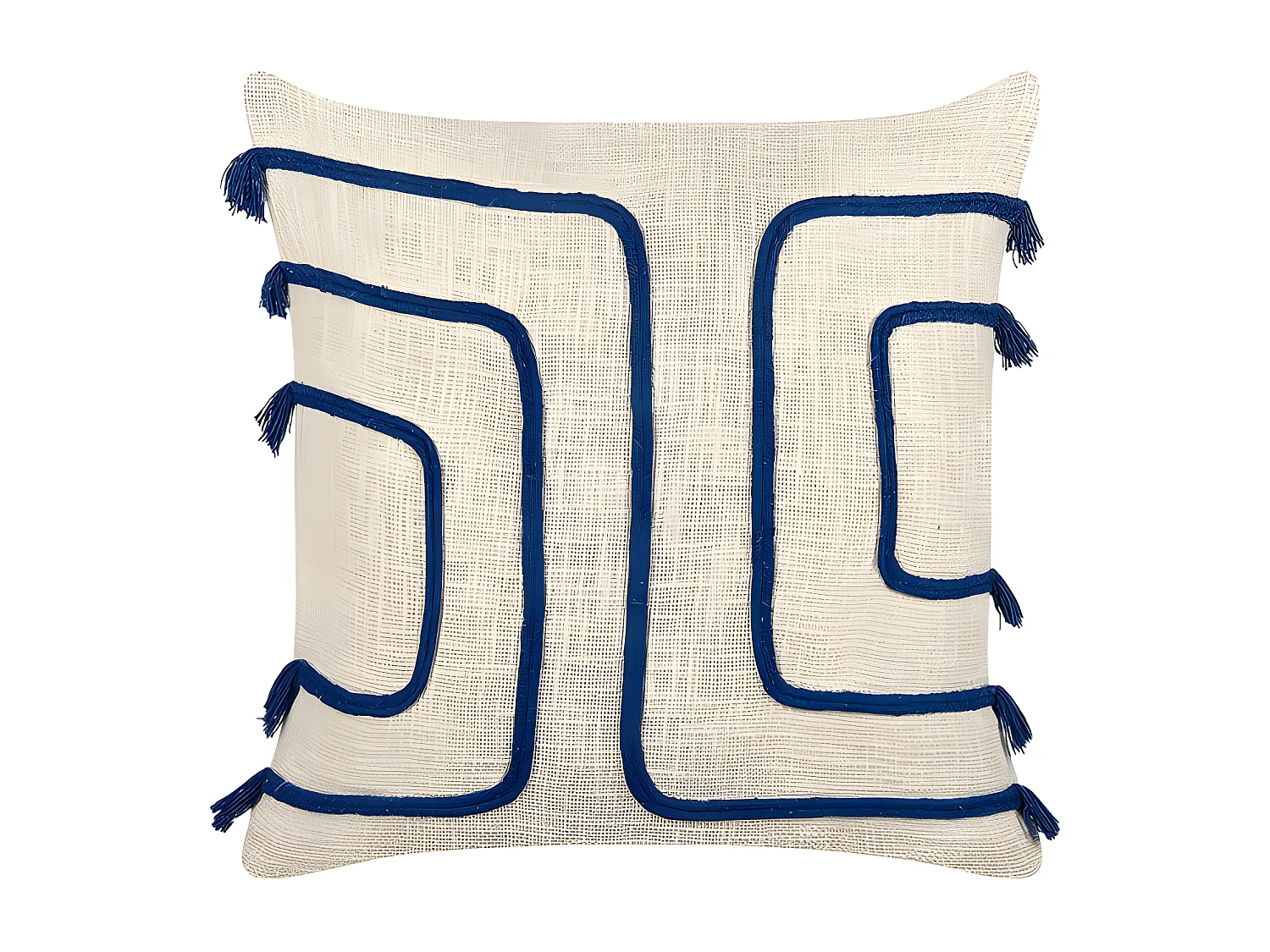 Coussin PLEIONE Coton 45 x 45 cm Bleu marine Motif abstrait