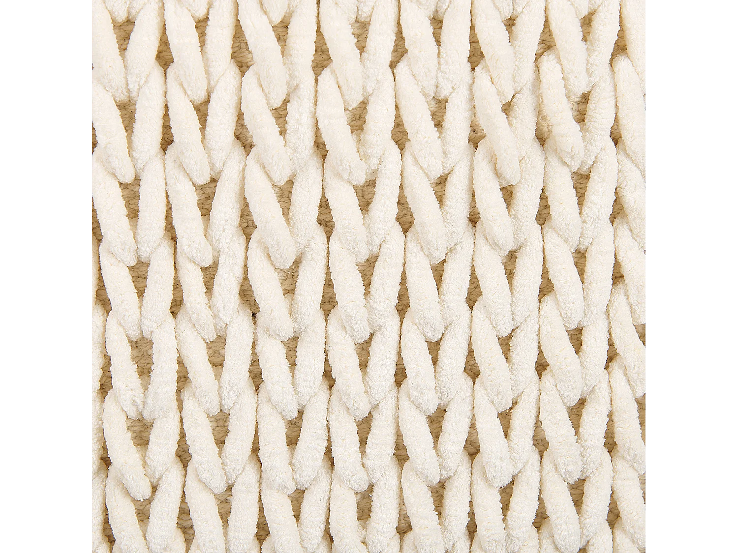 Conjunto de 2 almofadas decorativas OXALIS 45 x 45 cm Creme Sólido