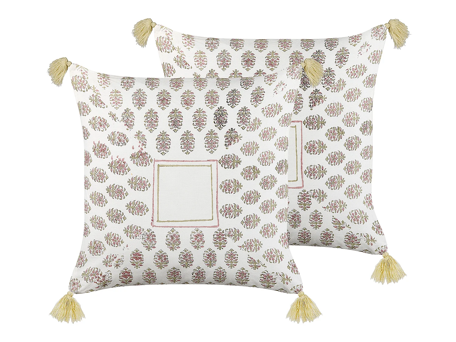 Set di 2 cuscini SETOSA Cotone 45 x 45 cm Multicolore Trama geometrica