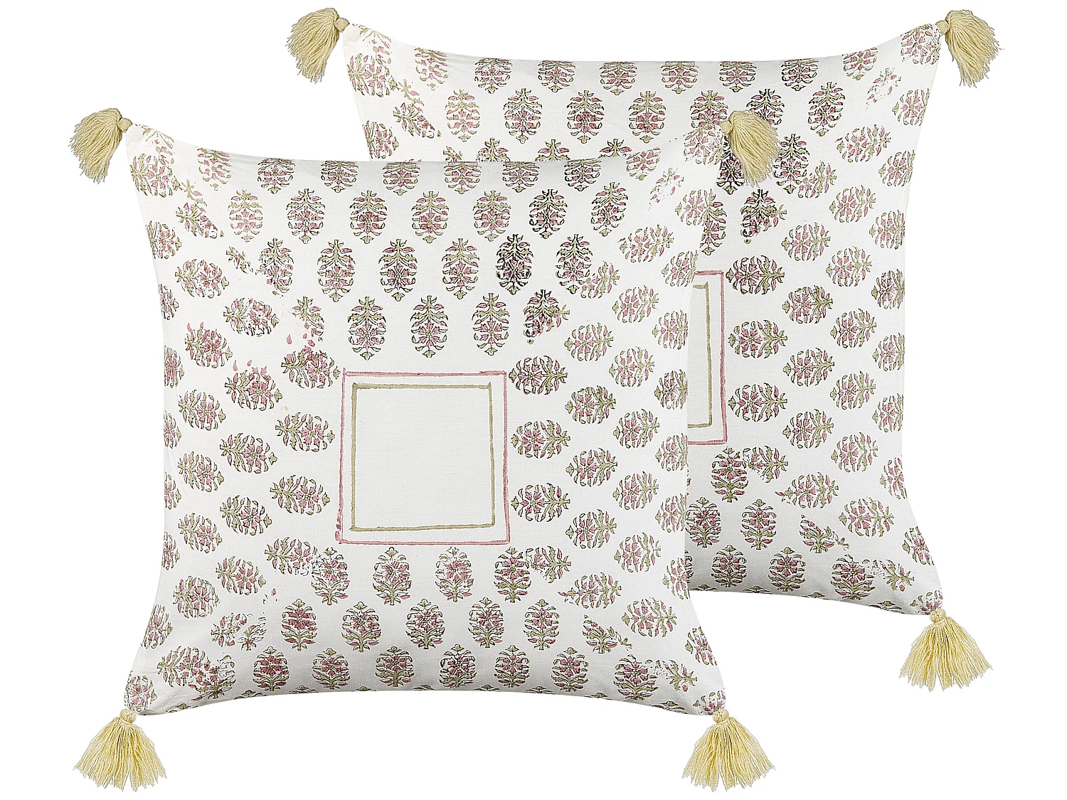 Lot de 2 coussins décoratifs SETOSA Coton 45 x 45 cm Multicolore Motif géométrique