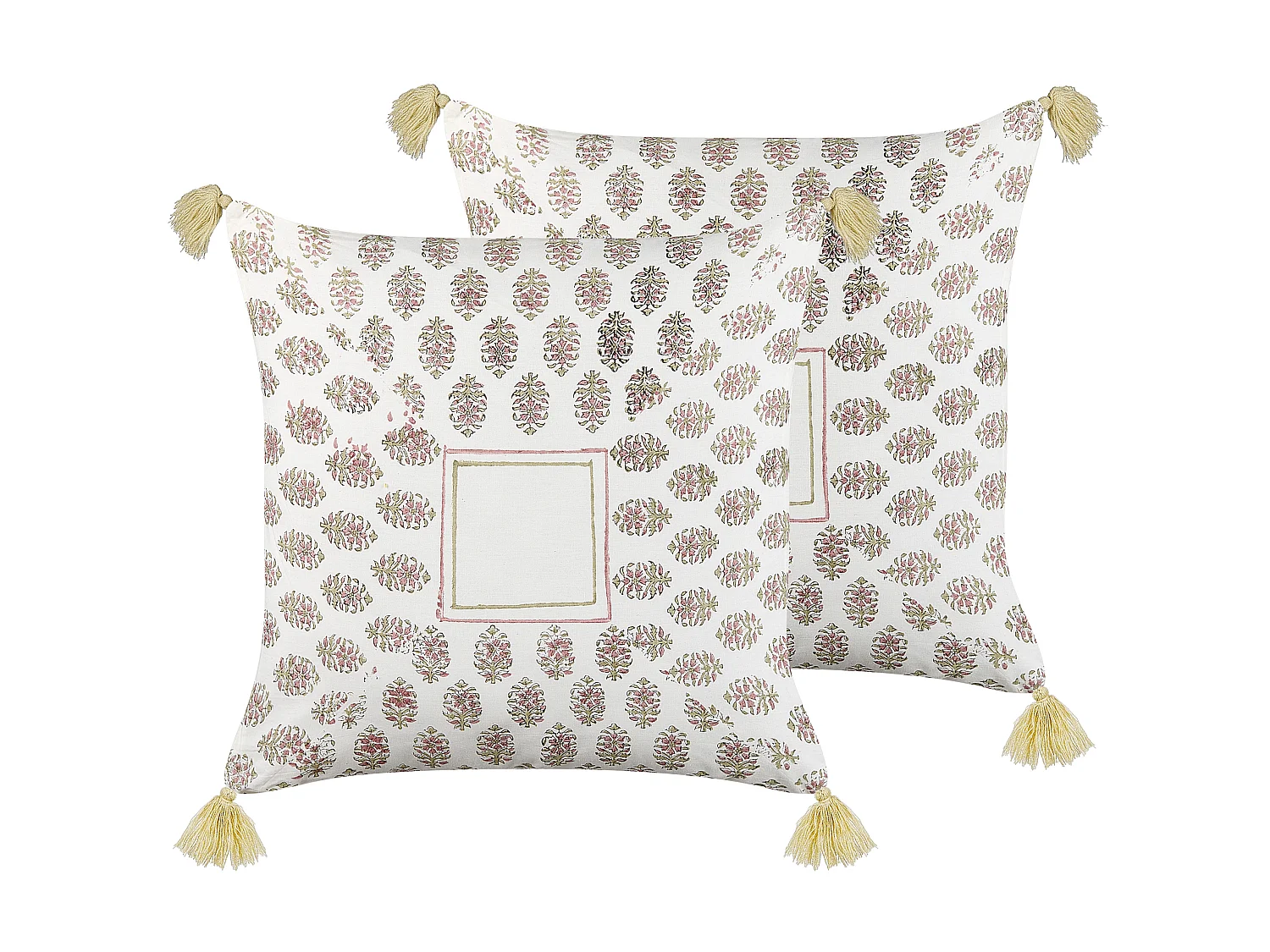 Lot de 2 coussins décoratifs SETOSA Coton 45 x 45 cm Multicolore Motif géométrique