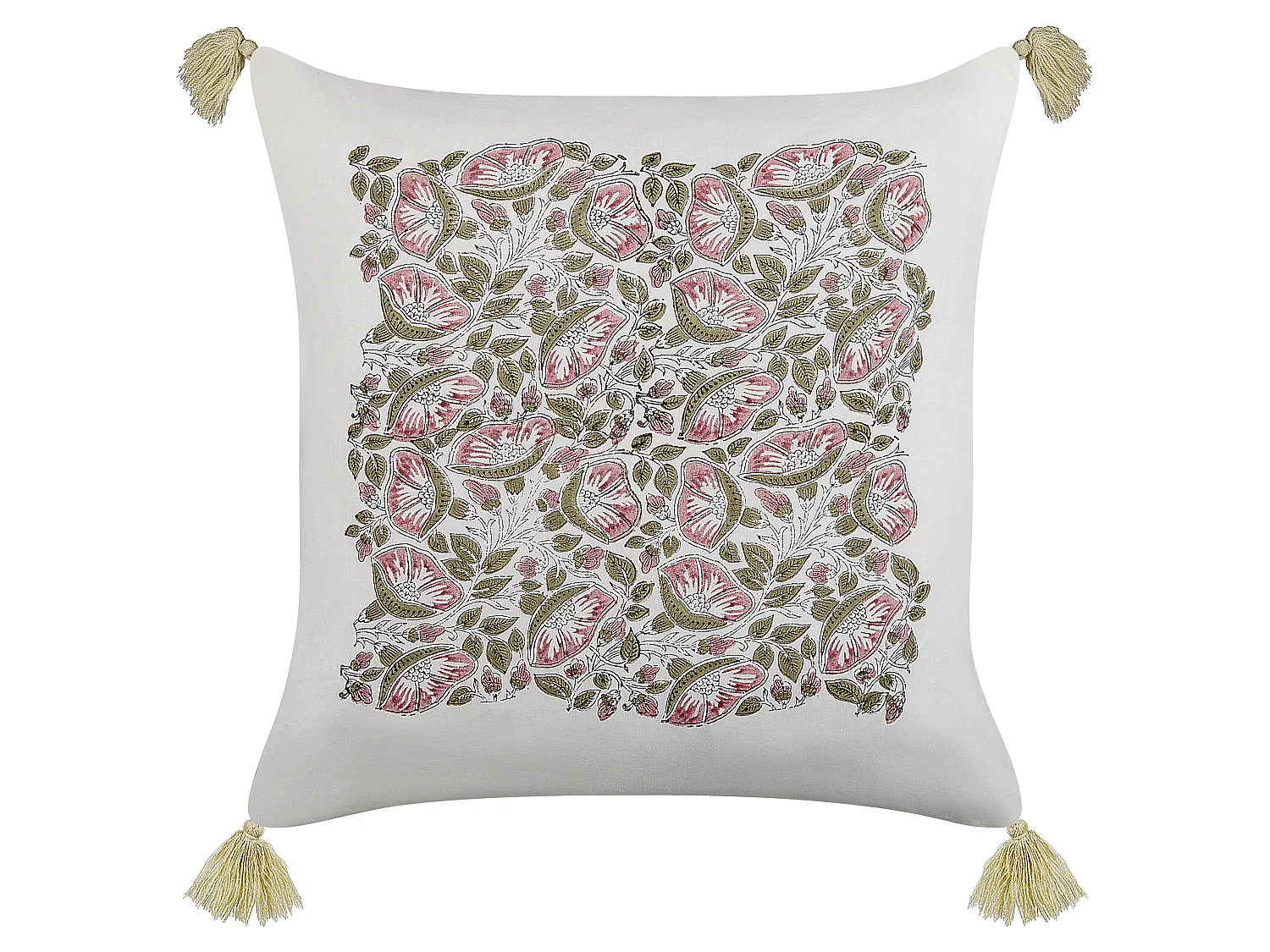 Lot de 2 coussins décoratifs CARISSA Coton 45 x 45 cm Multicolore Motif floral