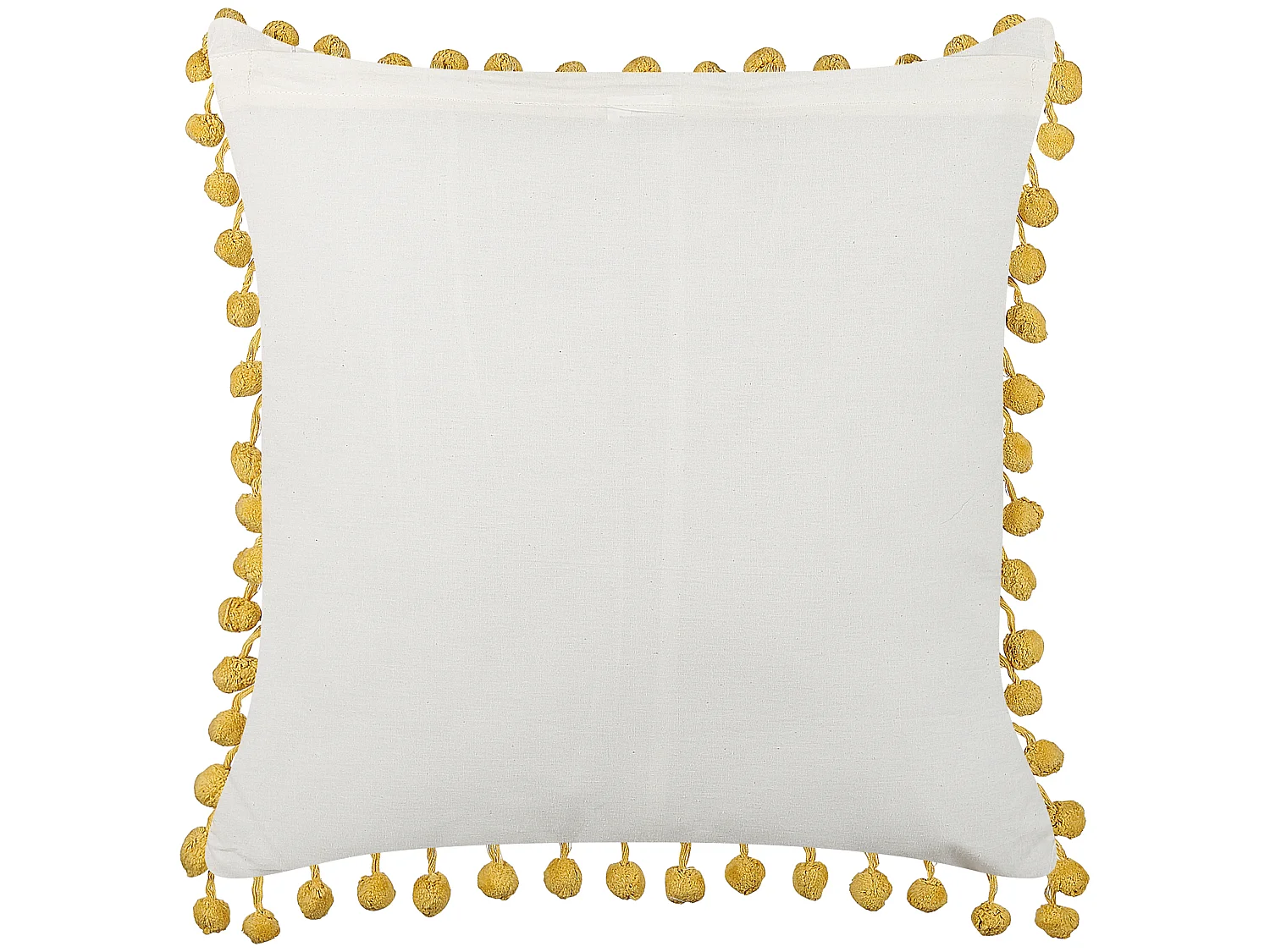 Dekokissen 2er Set mit Füllung Muster Quasten Baumwolle gelb 45 x 45 cm Lycrois