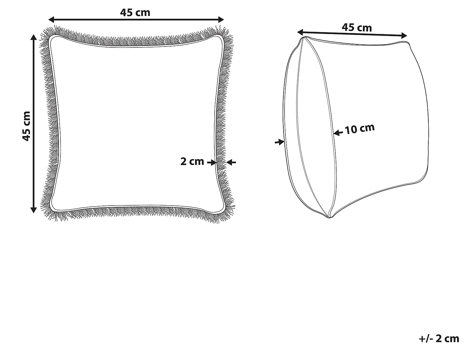 Coussin SATIVUS Coton 45 x 45 cm Orange Motif floral