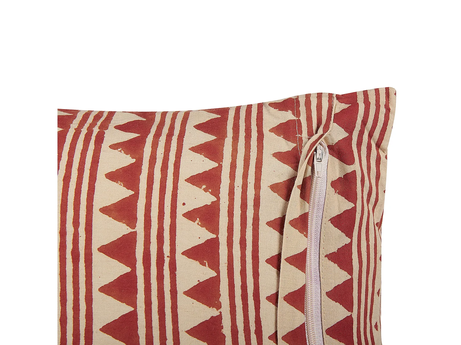 Lot de 2 coussins décoratifs DEGLUPTA Coton 45 x 45 cm Rouge Motif à chevrons