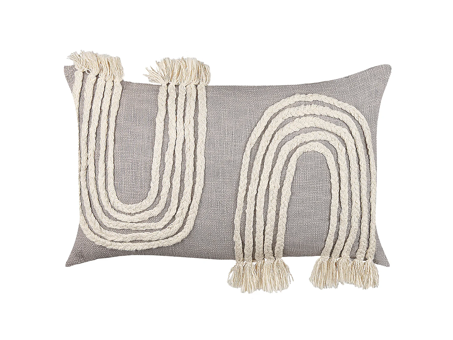 Almofada decorativa OCIMUM Algodão 55 x 35 cm Cinzento Padrão geométrico