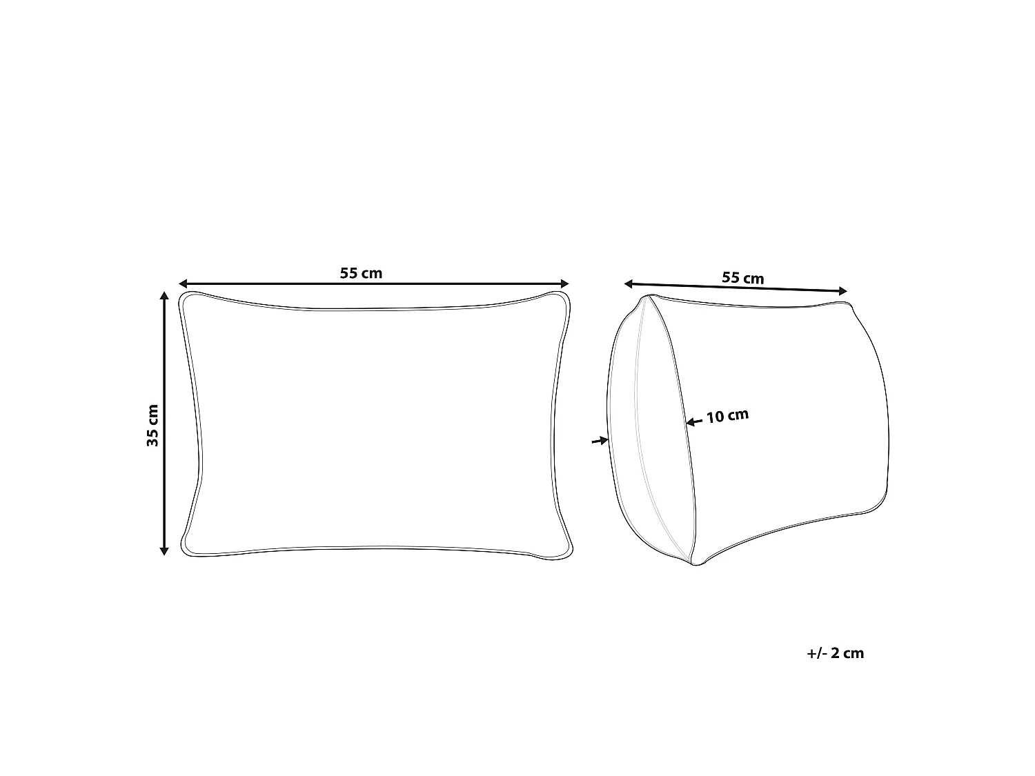 Almofada decorativa OCIMUM Algodão 55 x 35 cm Cinzento Padrão geométrico