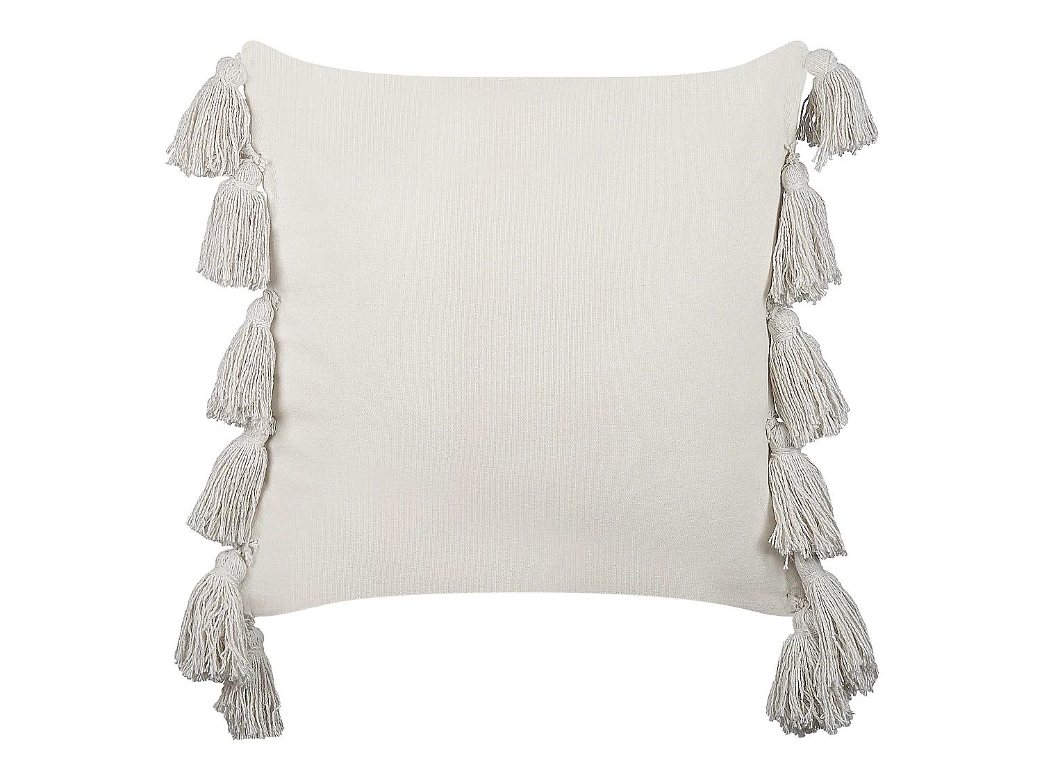 Dekokissen mit Füllung Quasten Baumwolle schwarz / weiß 45 x 45 cm Modern Rochea