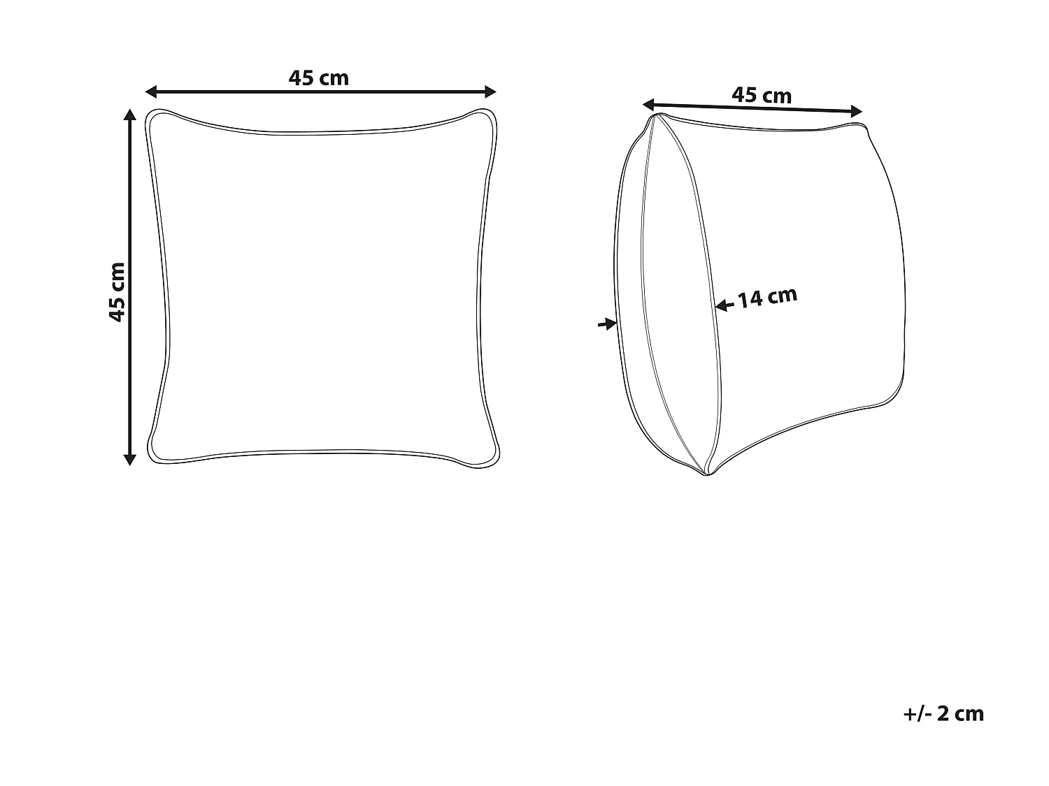 Dekokissen mit Füllung Quasten Baumwolle schwarz / weiß 45 x 45 cm Modern Rochea