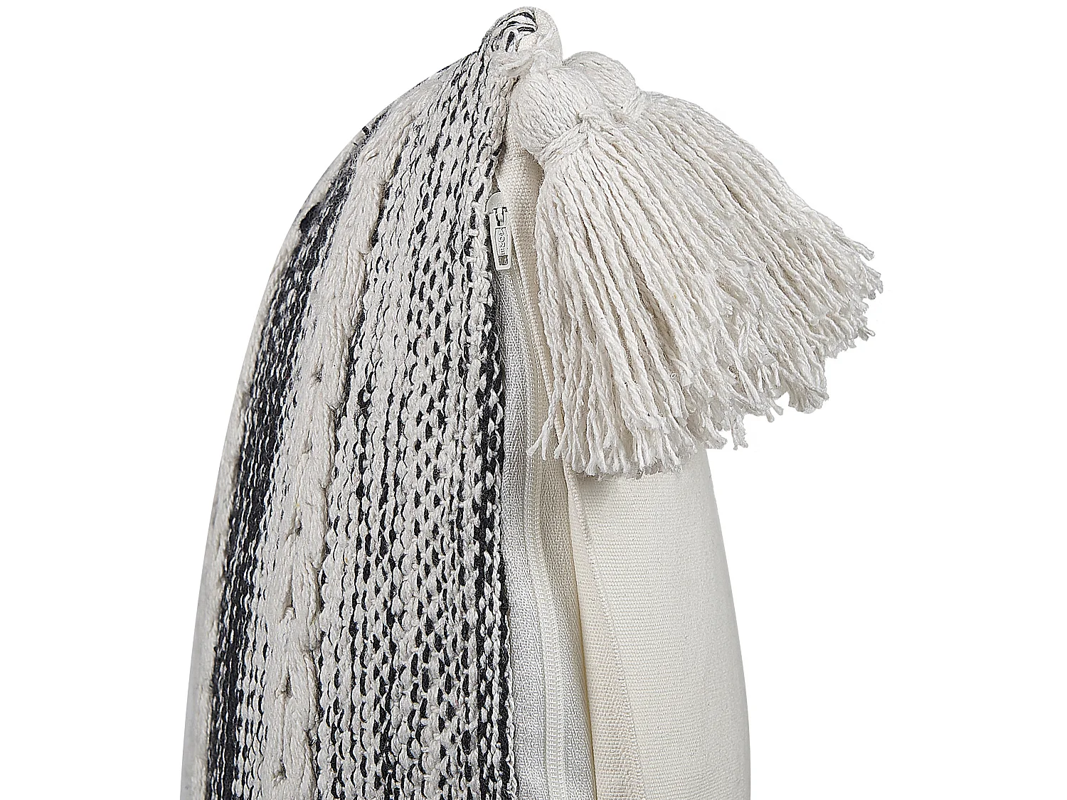 Coussin ROCHEA Coton 45 x 45 cm Noir À rayure