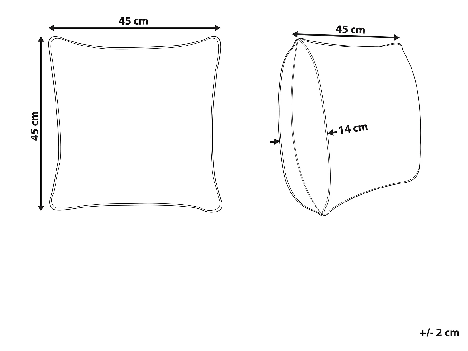 Coussin ROCHEA Coton 45 x 45 cm Noir À rayure