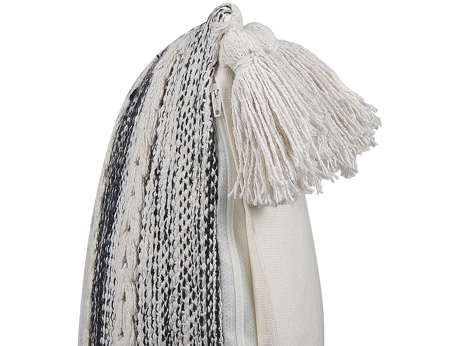 Poduszka dekoracyjna ROCHEA Bawełna 45 x 45 cm Czarny W paski