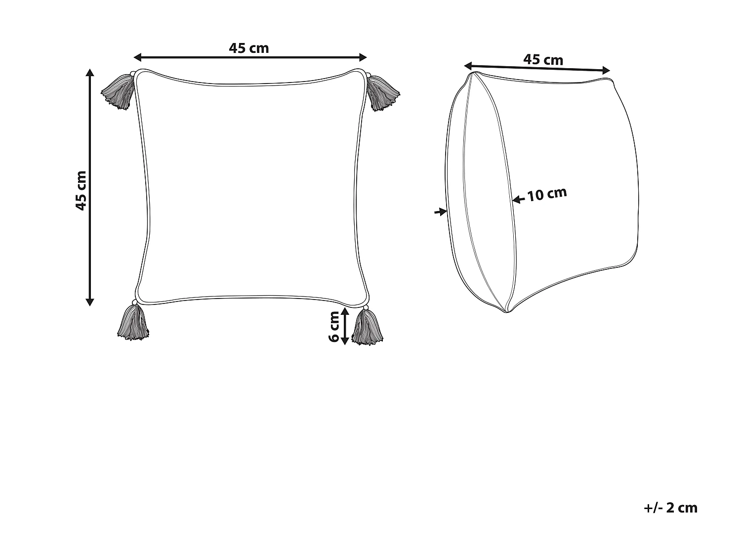 Dekokissen CARISSA Baumwolle 45 x 45 cm Bunt Blumenmuster