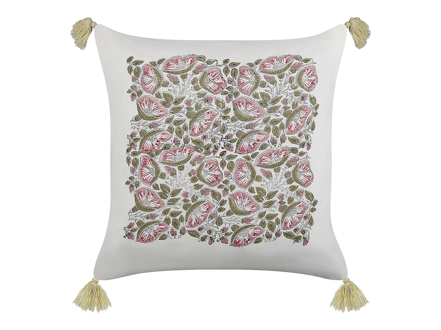 Coussin CARISSA Coton 45 x 45 cm Multicolore Motif floral