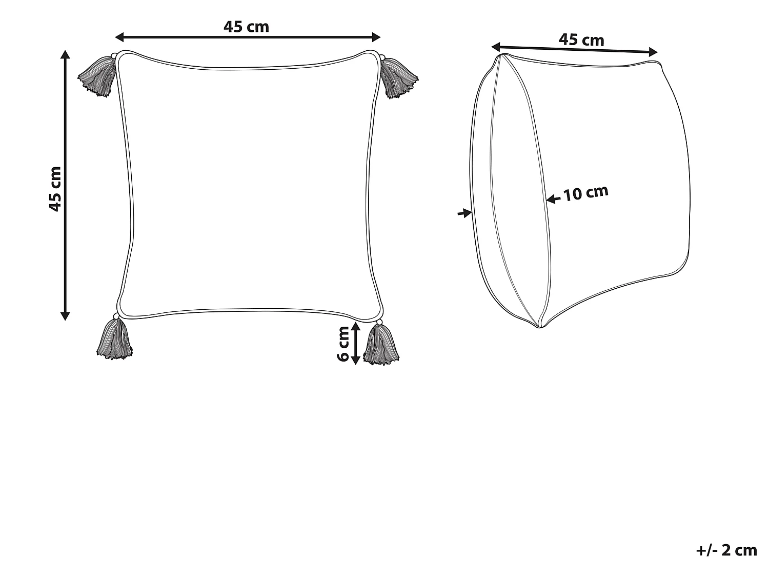 Coussin CARISSA Coton 45 x 45 cm Multicolore Motif floral