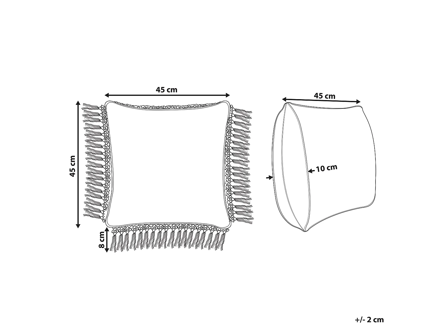 Sierkussen PALLIDA Katoen 45 x 45 cm Blauw Bloempatroon