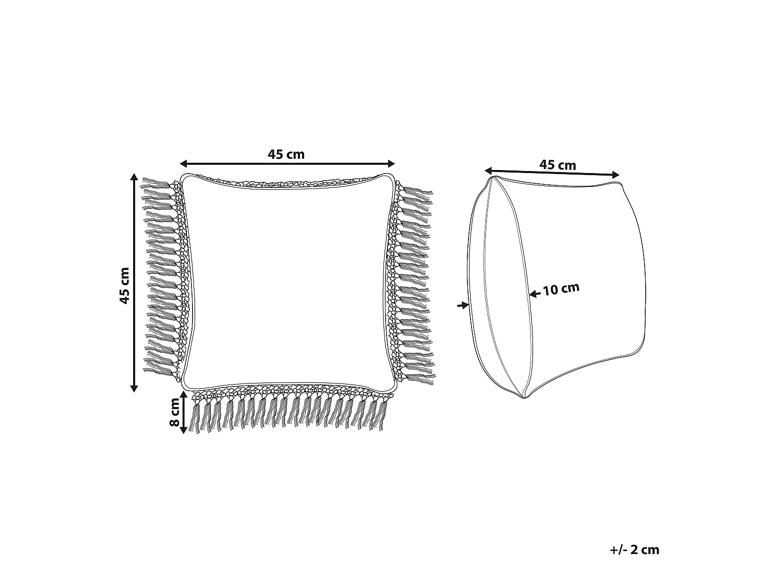 Sierkussen PALLIDA Katoen 45 x 45 cm Blauw Bloempatroon