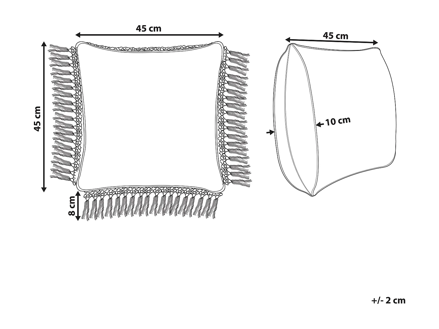 Coussin PALLIDA Coton 45 x 45 cm Bleu Motif floral