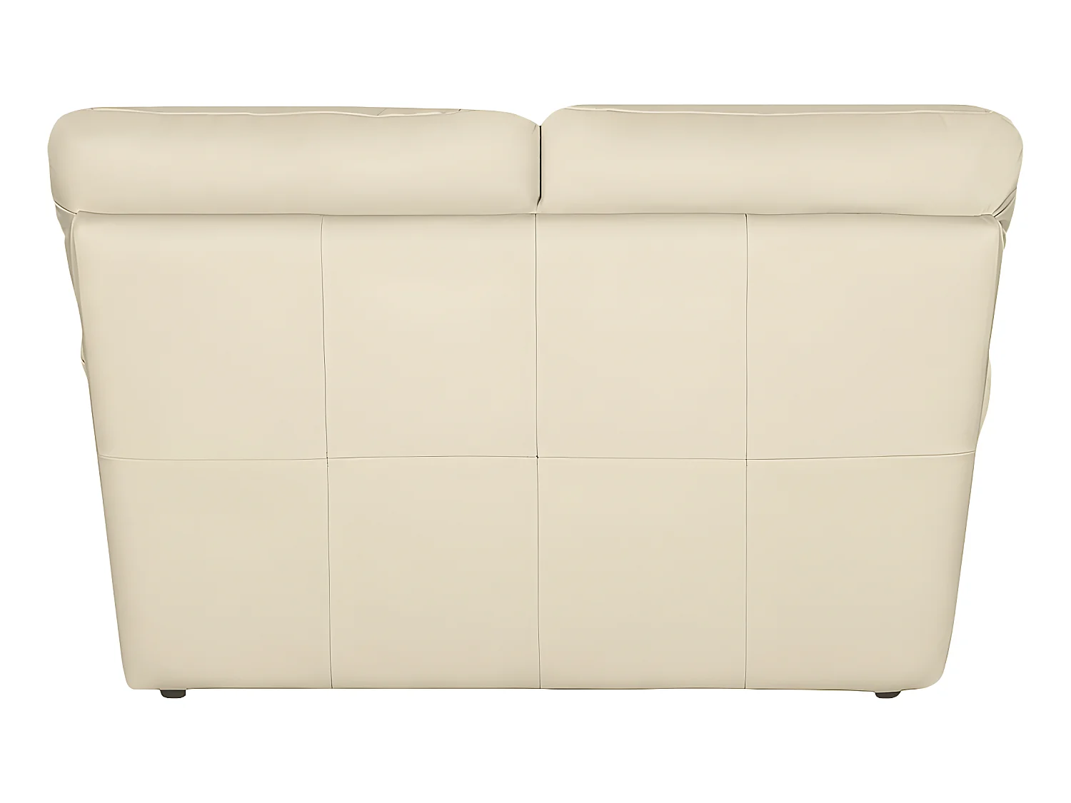 Canapé 2 places en 100% tout cuir italien vachette OSATIS, couleur beige