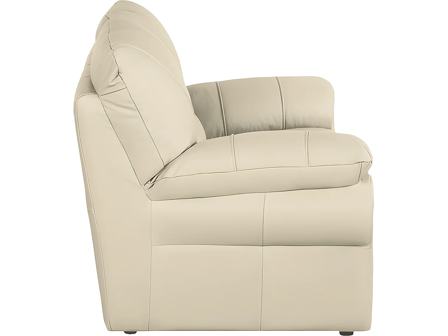 Canapé 2 places en 100% tout cuir italien vachette OSATIS, couleur beige