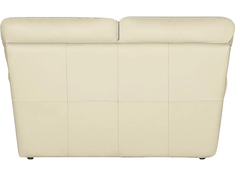 Canapé 2 places en cuir italien beige OSATIS