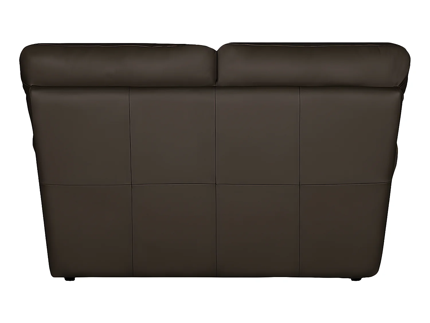 Canapé 2 places en 100% tout cuir italien vachette OSATIS, couleur chocolat