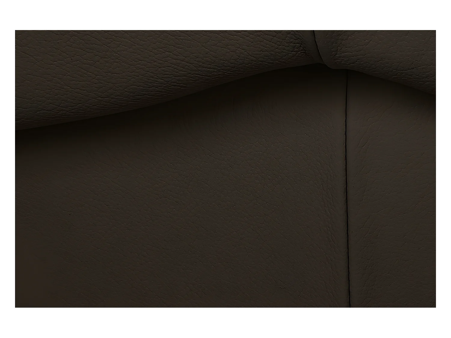Canapé 2 places en 100% tout cuir italien vachette OSATIS, couleur chocolat