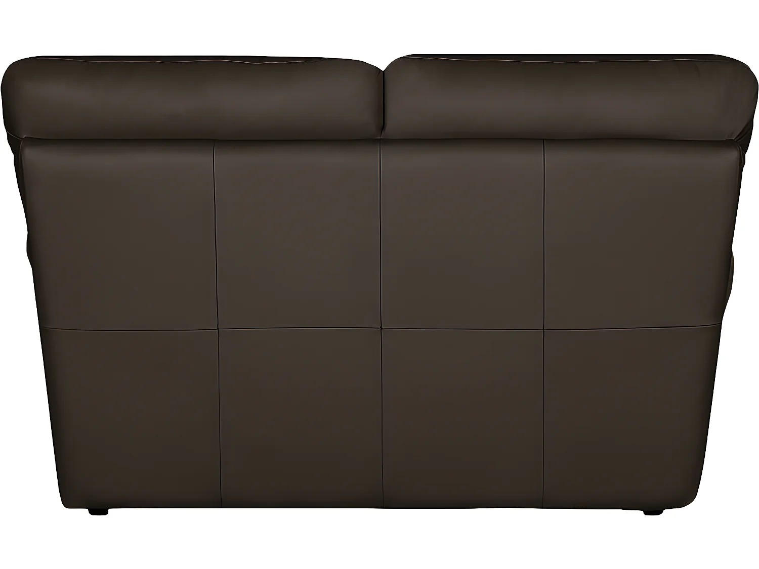 Canapé 2 places en 100% tout cuir italien vachette OSATIS, couleur chocolat