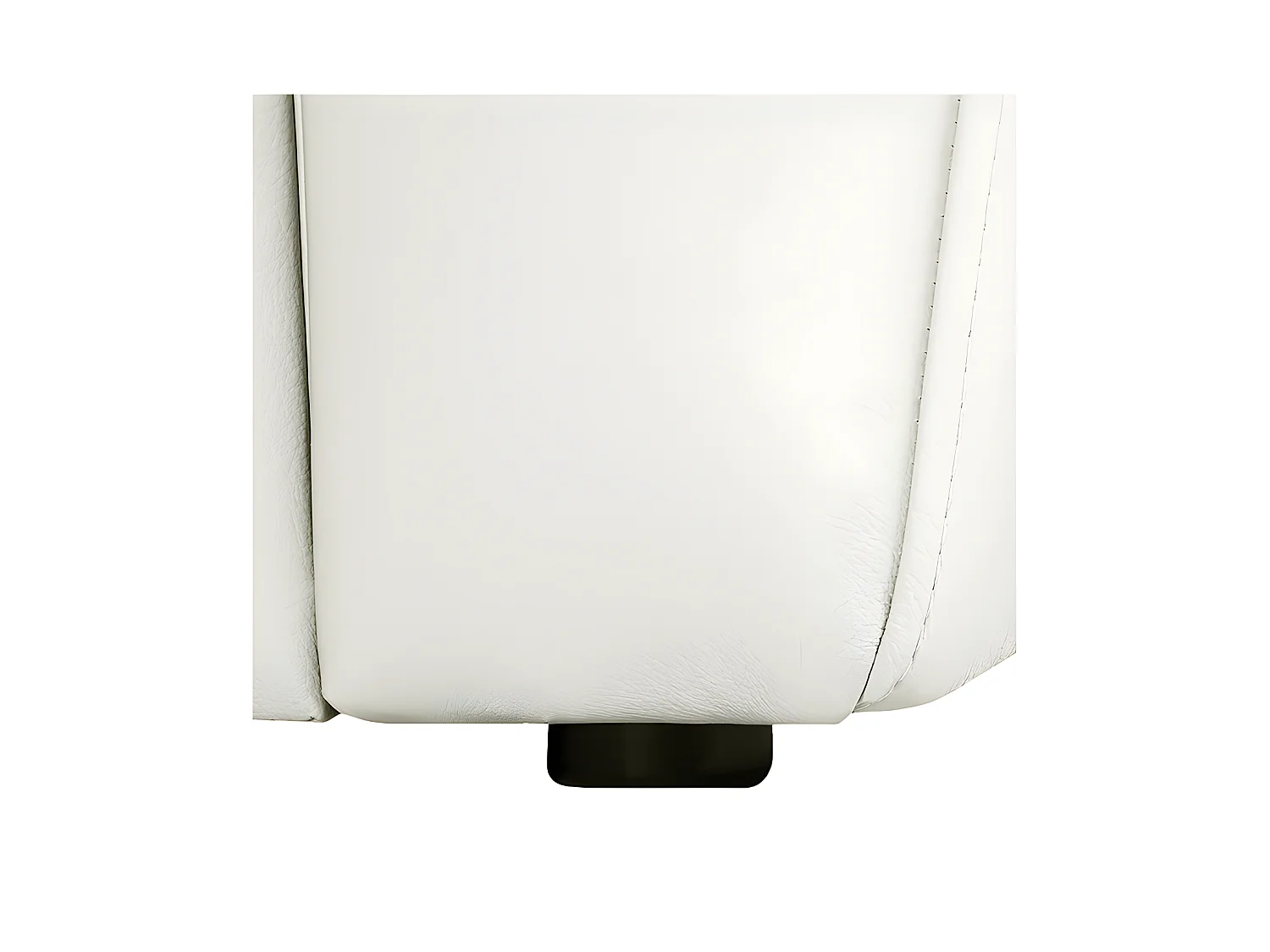 Canapé 2 places en 100% tout cuir italien vachette OSATIS, couleur ivoire