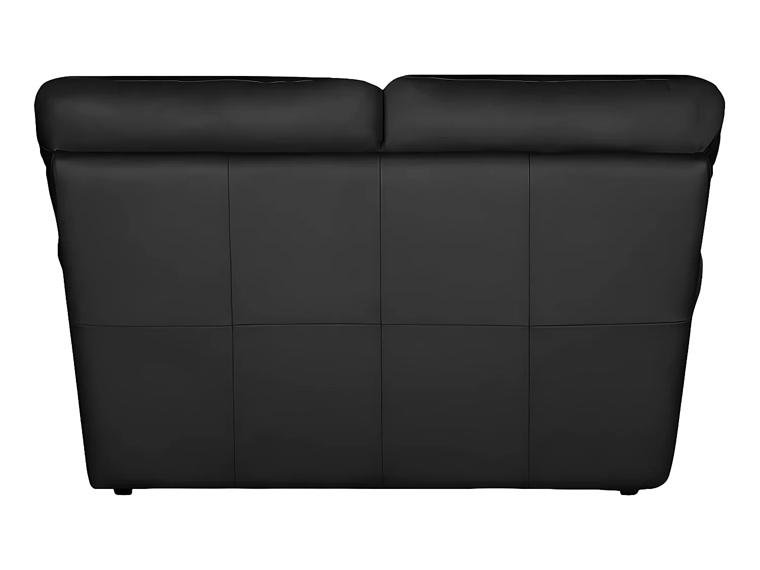 Canapé 2 places en 100% tout cuir italien vachette OSATIS, couleur noir