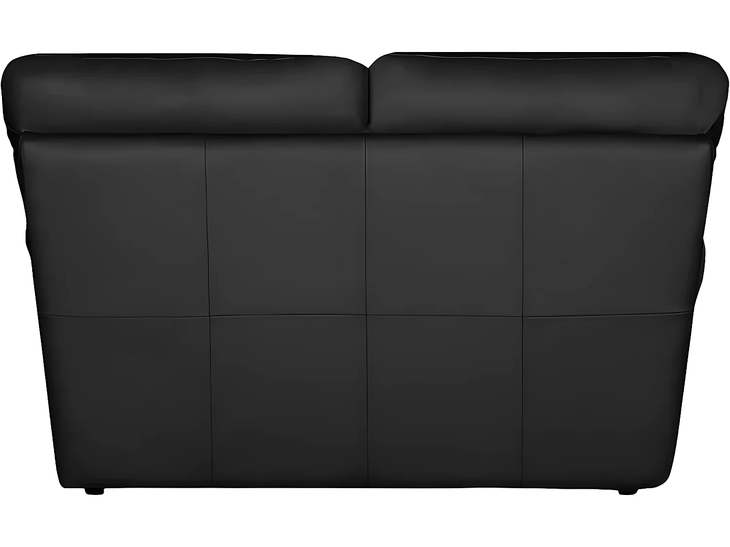 Canapé 2 places en 100% tout cuir italien vachette OSATIS, couleur noir