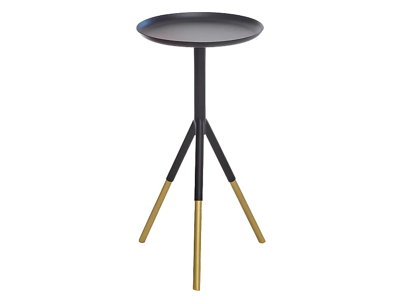 Mesa auxiliar de metal William - Trípode dorado elegante para el accesorio decorativo perfecto
