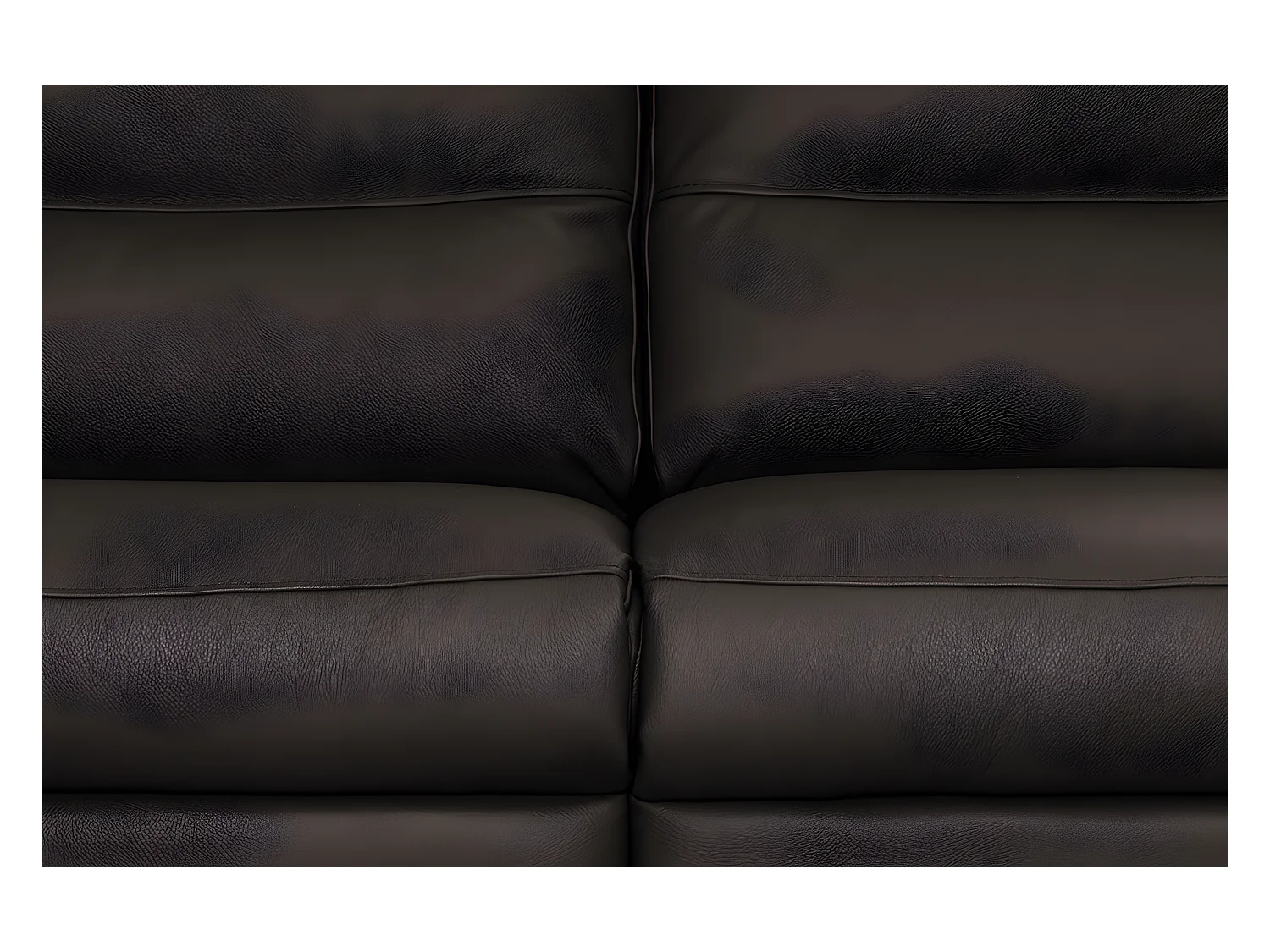 Canapé 3 places en 100% tout cuir épais italien vachette HAMBOURG, couleur chocolat