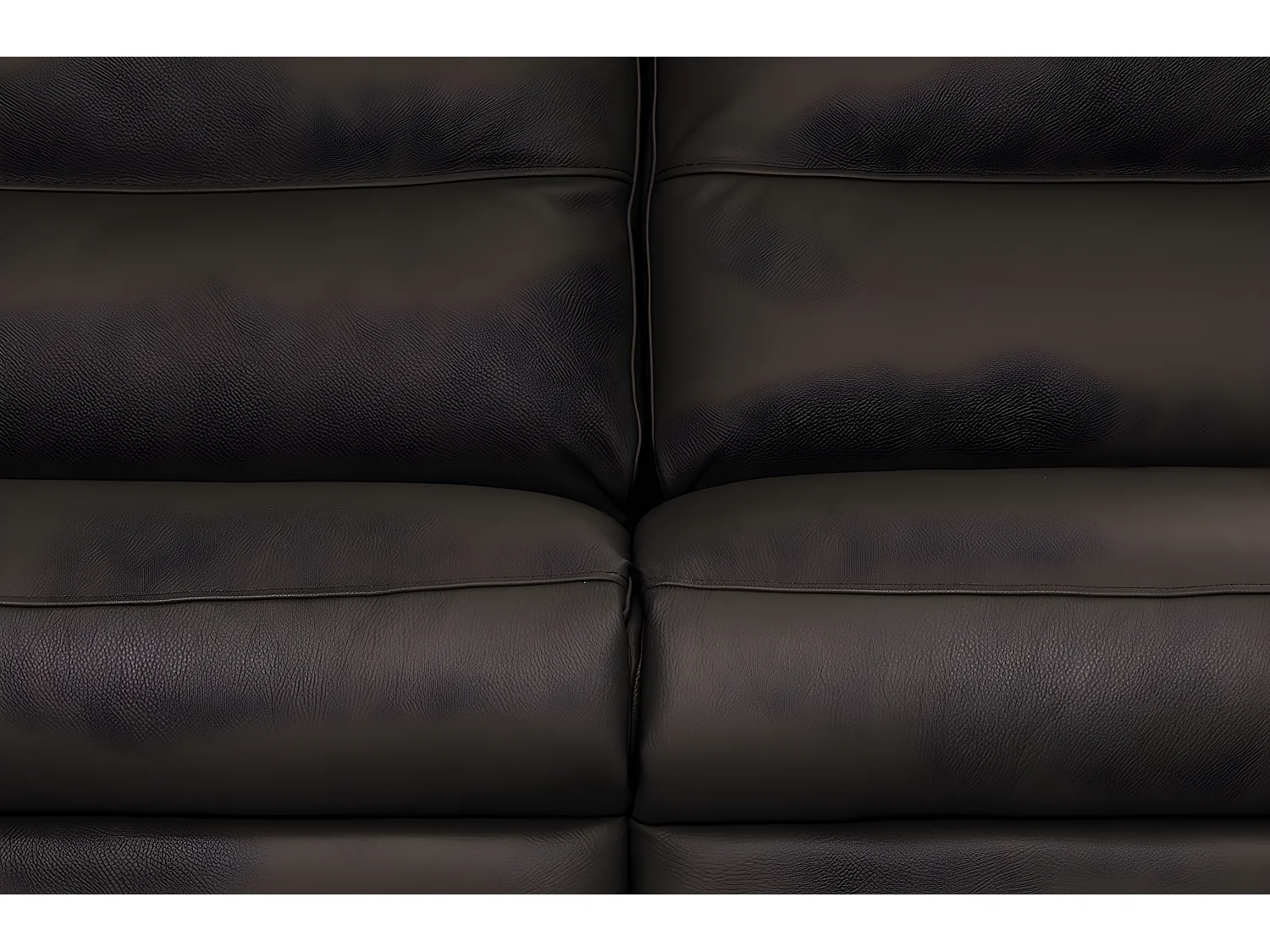 Canapé 3 places en 100% tout cuir épais italien vachette HAMBOURG, couleur chocolat