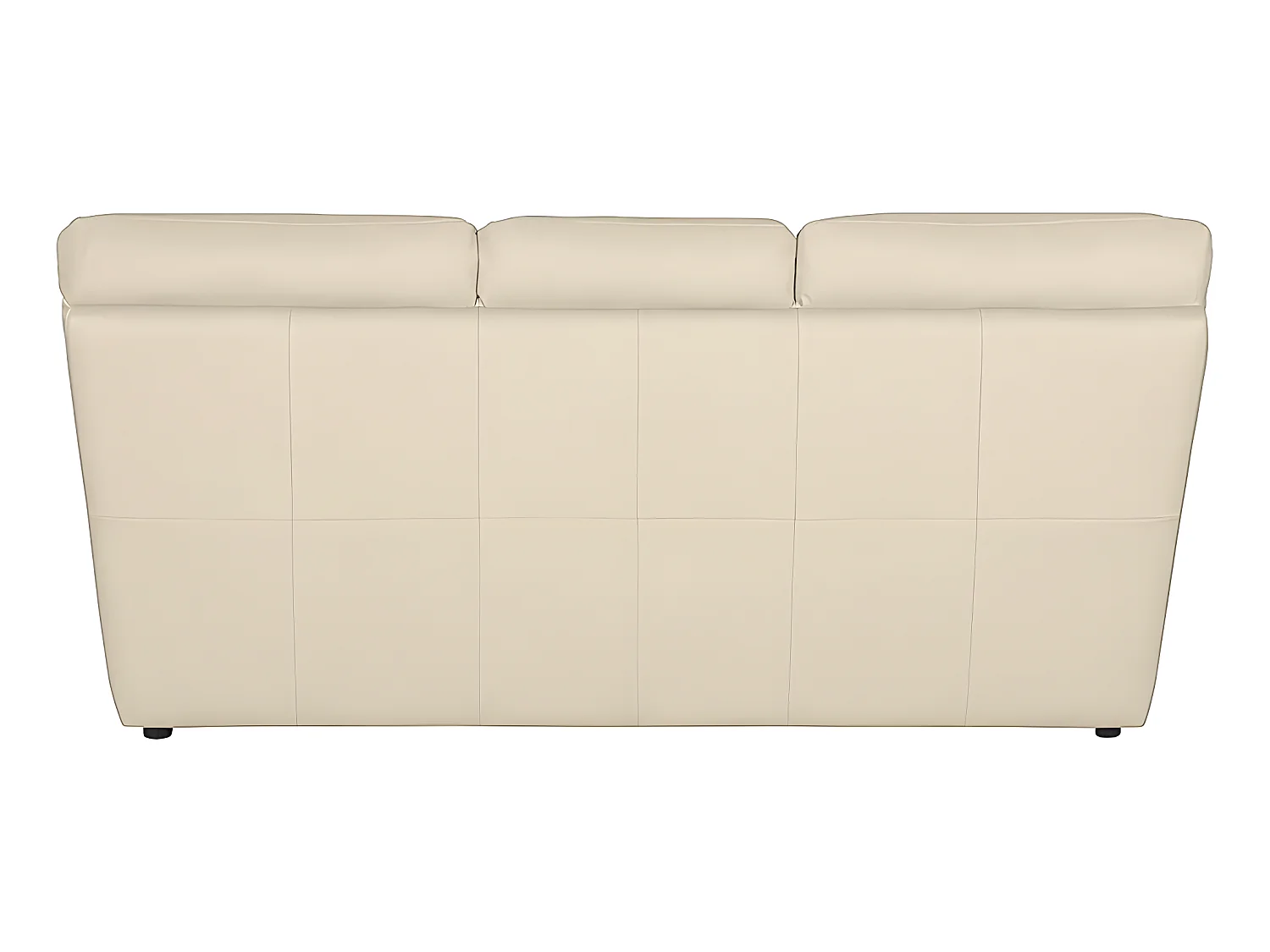 Canapé 3 places en 100% tout cuir italien vachette OSATIS, couleur beige