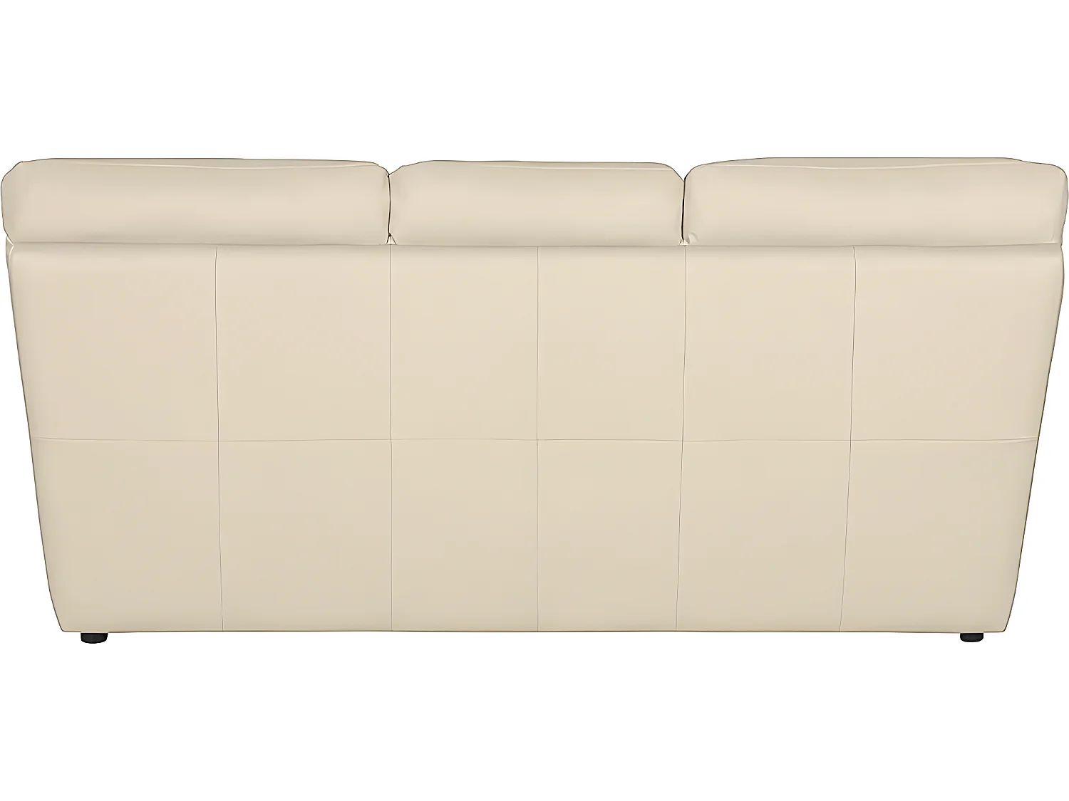 Canapé 3 places en 100% tout cuir italien vachette OSATIS, couleur beige