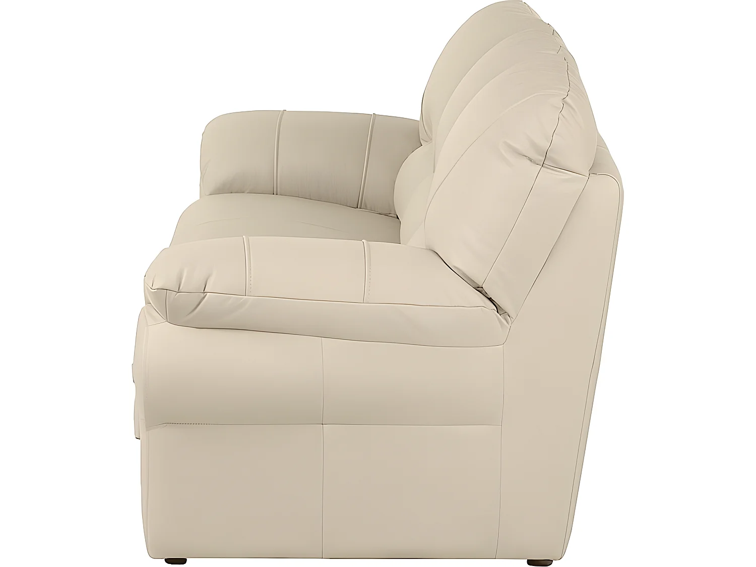 Canapé 3 places en 100% tout cuir italien vachette OSATIS, couleur beige