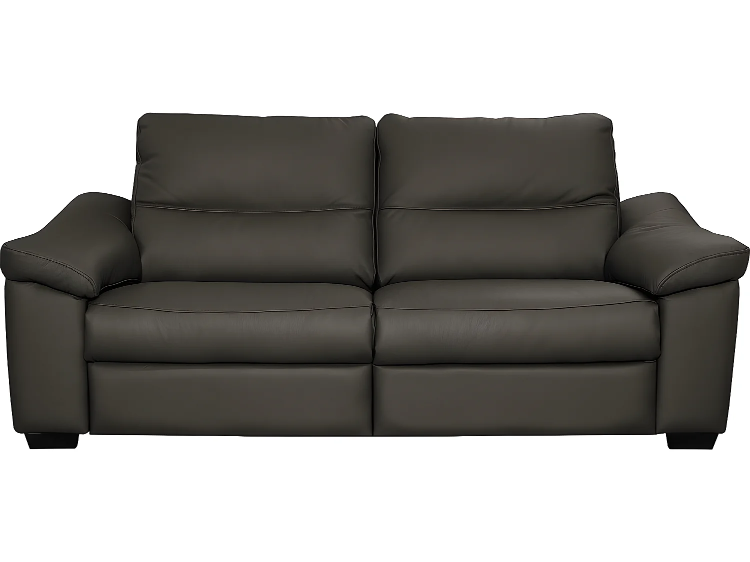 Canapé 3 places en 100% tout cuir épais italien vachette HAMBOURG, couleur anthracite