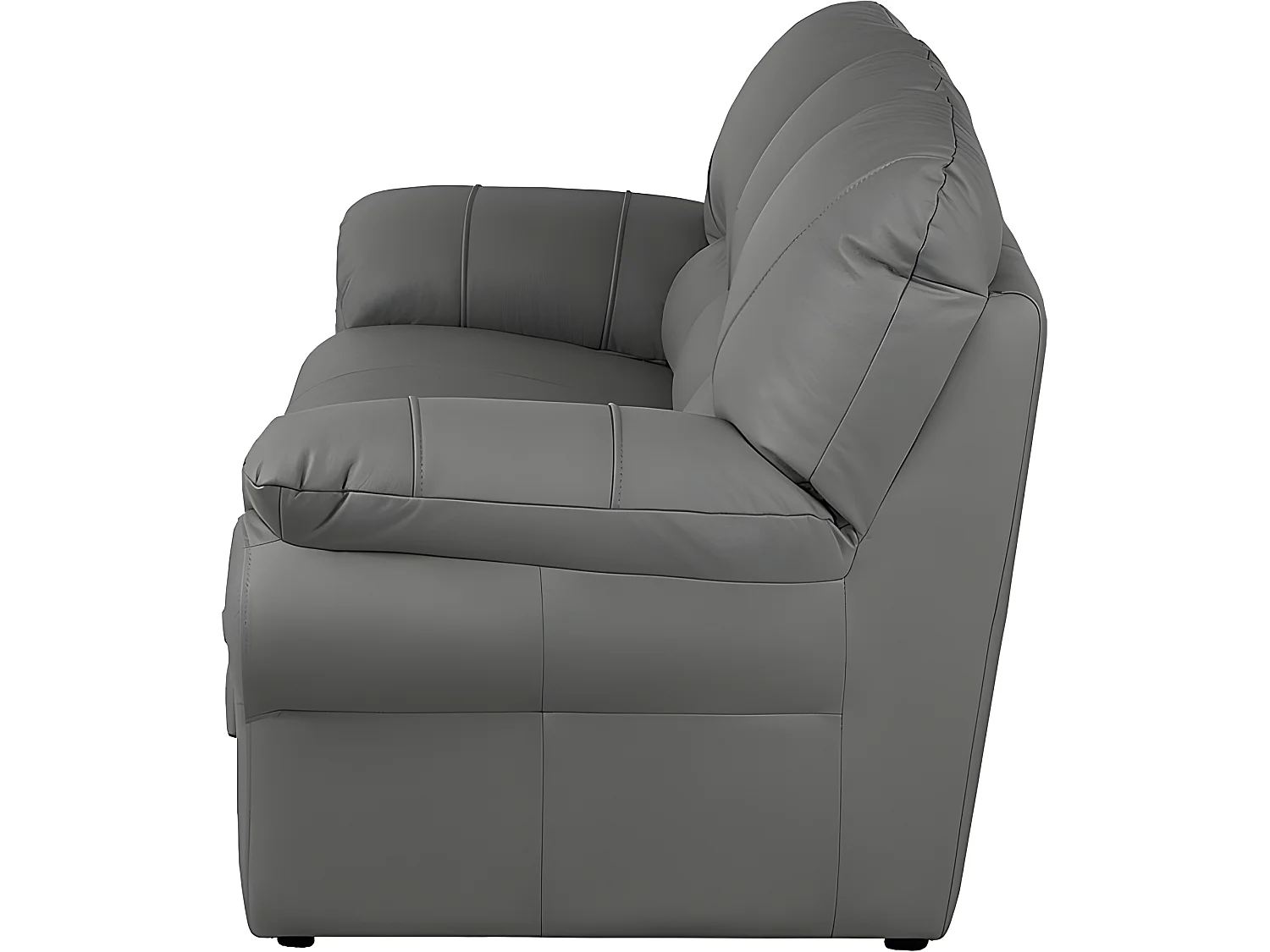 3-zitsbank van Italiaans kalfsleer OSATIS, donkergrijs, high-end