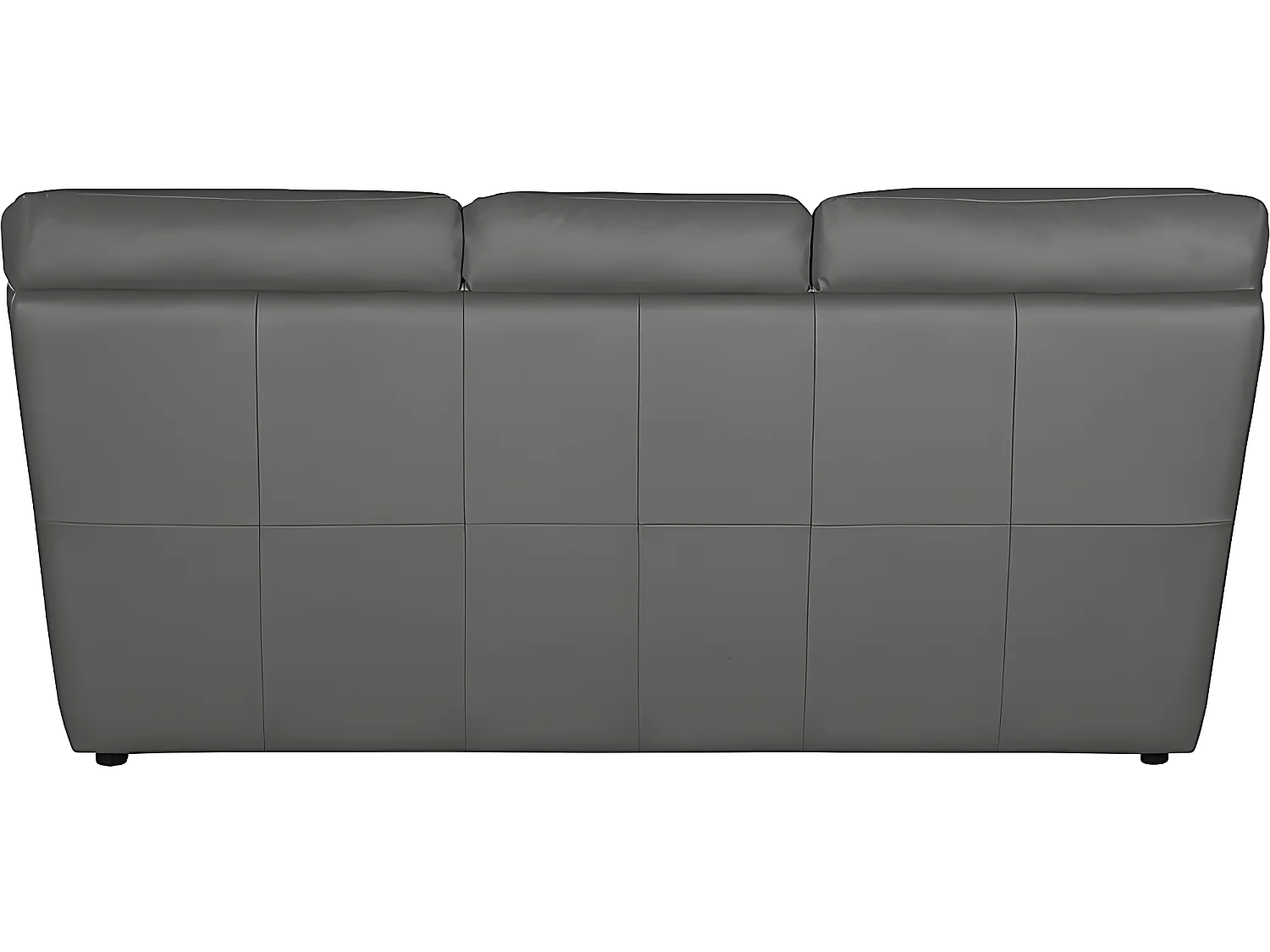 3-zitsbank van Italiaans kalfsleer OSATIS, donkergrijs, high-end