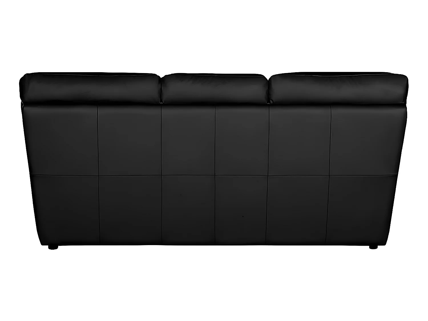 Canapé 3 places en 100% tout cuir italien vachette OSATIS, couleur noir