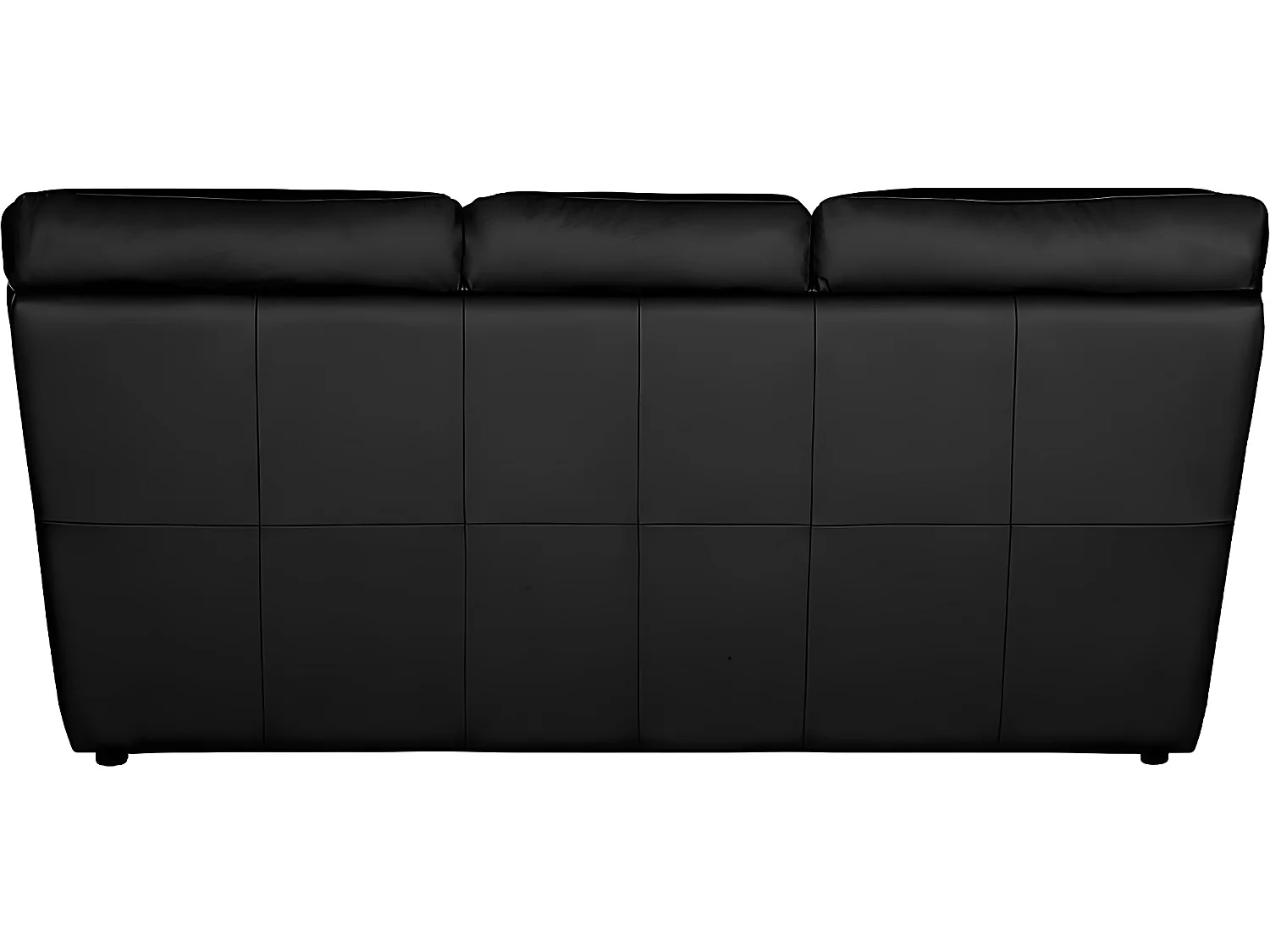 Canapé 3 places en 100% tout cuir italien vachette OSATIS, couleur noir