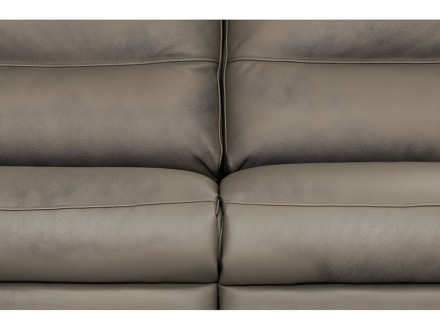 Canapé 3 places en 100% tout cuir épais italien vachette HAMBOURG, couleur taupe